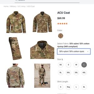 Army Combat Uniform Coat